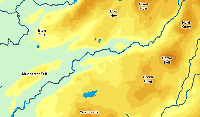 Index to the fells of Lower Eskdale 