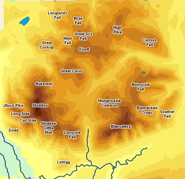 Index to Skiddaw and Northern Fells 