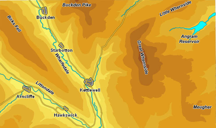 Wharfedale - Kettlewell and Great Whernside (south) 