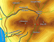 Link to map for ascent of Grasmoor via Lad Hows