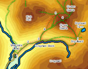 Link to map for Great Gable via the North West Ridge