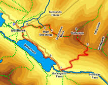 Map for Robinson from Buttermere