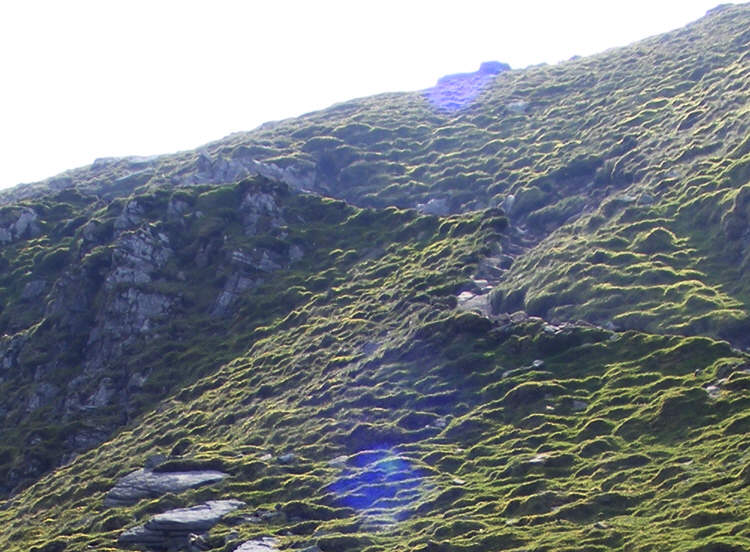 The path up the cliffs on Plover Hill 