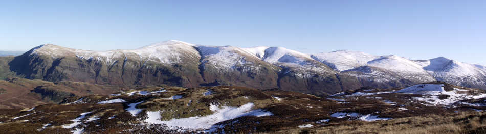 Helvellyn Range from Bleaberry Fell 