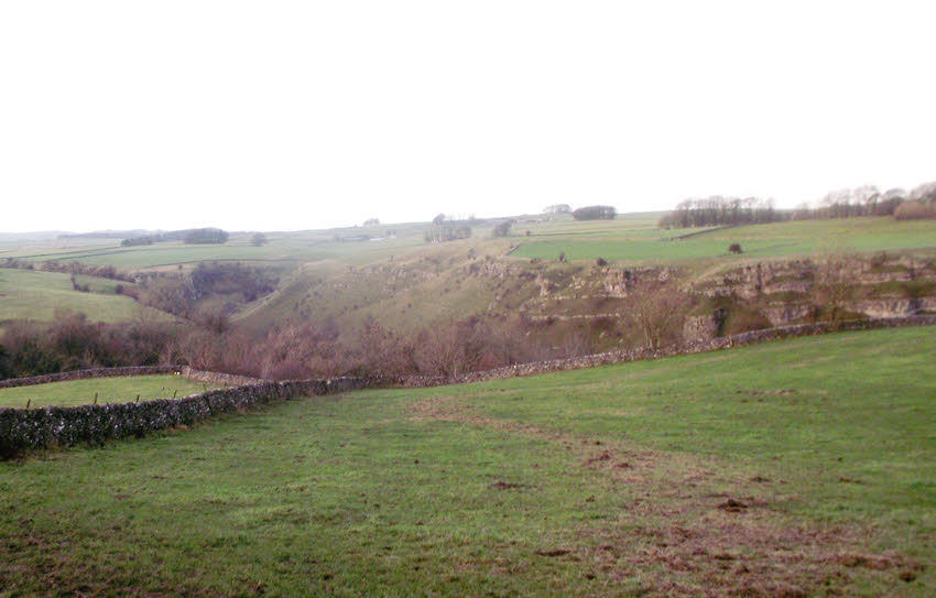 Looking across Lathkill Dale 